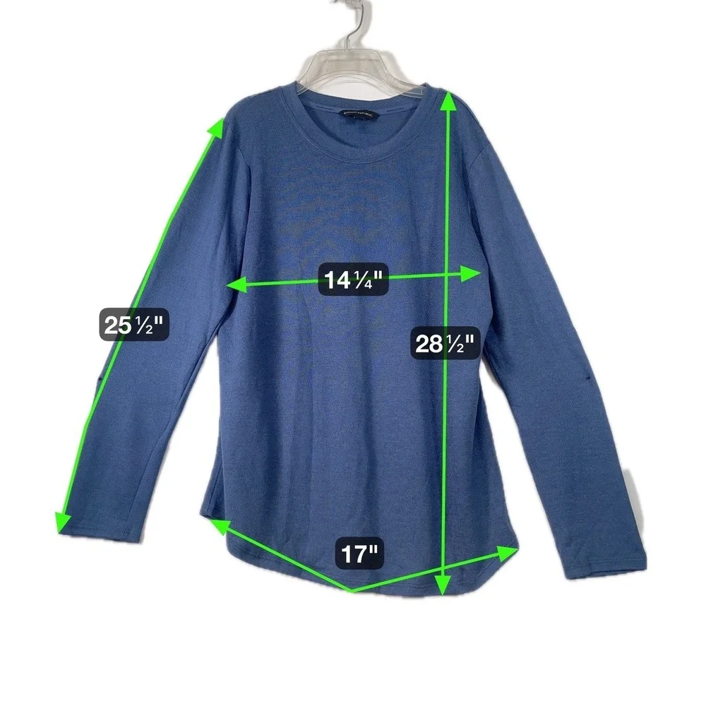 Banana Republic Men's Blue Long Sleeve Knit Top Casual‎ Shirt Large